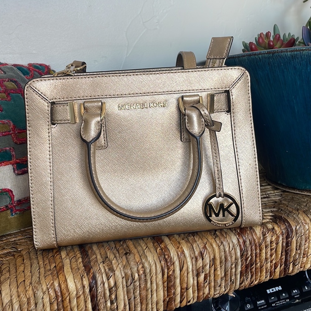 Michael Kors Gold Satchel